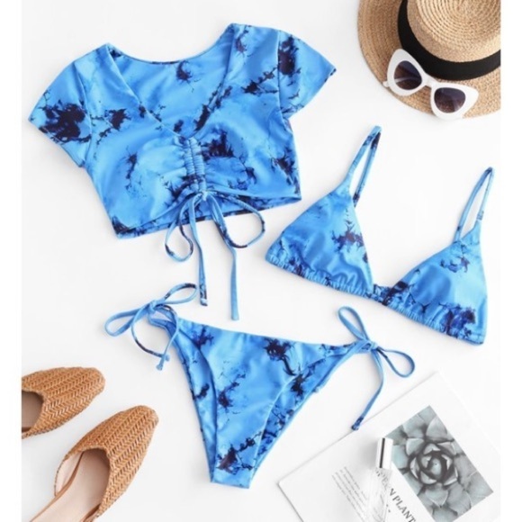 ZAFUL 3pcs Tie Dye Swimsuit - Picture 2 of 10